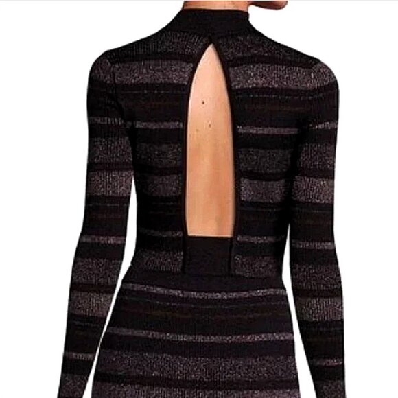 Metallic Striped Open Back Top Small - Picture 2 of 7